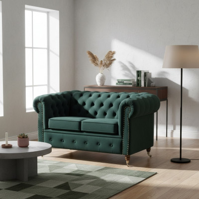 Sofas 2-Sëtzer Sofa Sëtz Couch Polster Garnitur Modern Couchen Nei Zweisëtzer