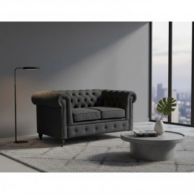 Design Zweesëtzer Miwwelen 2 Sëtzer Canapé Couch Polster Lounge Club Couchen