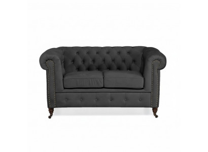 Design Zweesëtzer Miwwelen 2 Sëtzer Canapé Couch Polster Lounge Club Couchen