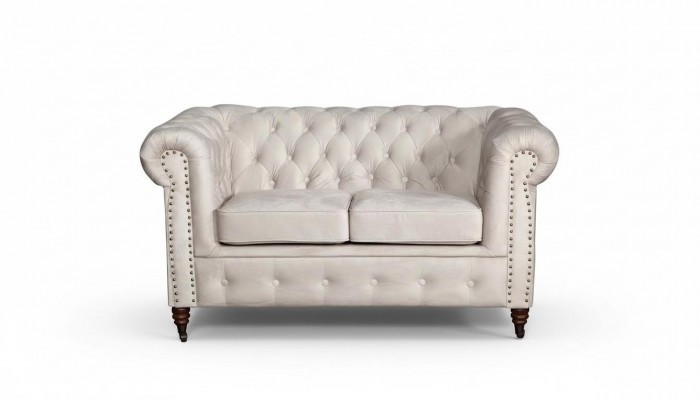 Canapé 2 Plazen Chesterfield Couch Textil Stoff Canapé Miwwelen Edel Design