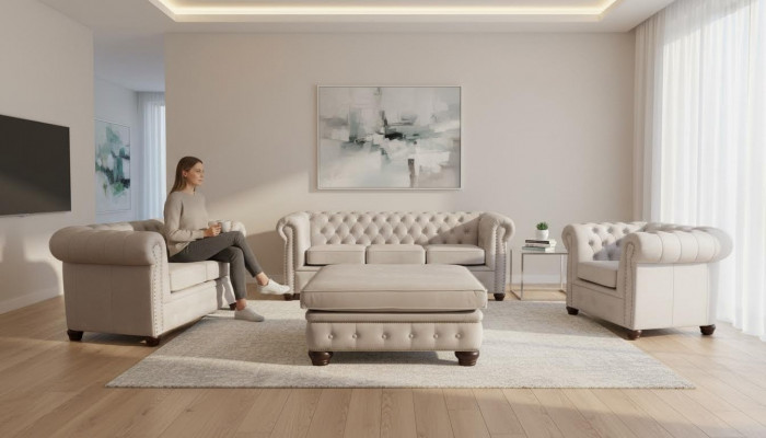 Sofasaz 3+2+1 Sëtz Sofa Sëtz Couche Polstersaz Klassesch Couchen