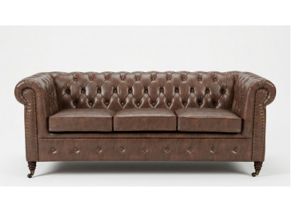 Designer Chesterfield Sofagarnitur Sofa Couch Polsterset 3+2+1 Sëtz.
