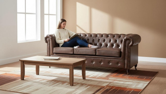 Chesterfield Kanapee Setztverkleedung Sofa Canapé Polster 3 2 Sëtz Lieder Sofasen Stoff Neien