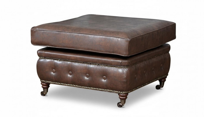 Chesterfield Foussuewer Club Lounge Hocker Lieder Stoff Ottoman Designer
