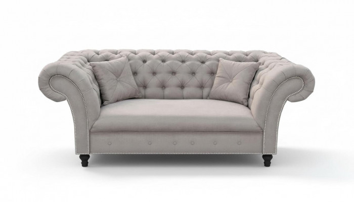 Nei 2-Sëtzer Chesterfield Polster Couch Stoff Sofae Setz Garnitur