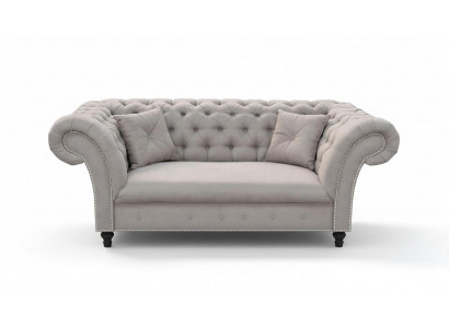 Nei 2-Sëtzer Chesterfield Polster Couch Stoff Sofae Setz Garnitur