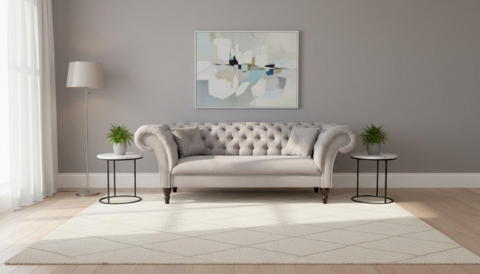3-Sëtzer Couch Polster Sofa Chesterfield Couechen Dräisëtzer Kënschtlecher Lieder