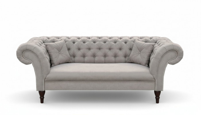 3-Sëtzer Couch Polster Sofa Chesterfield Couechen Dräisëtzer Kënschtlecher Lieder