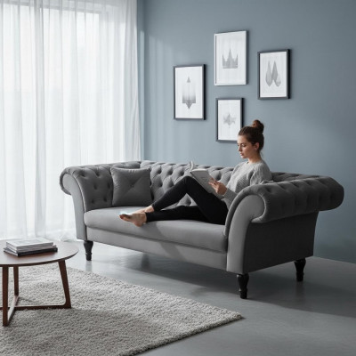 Canapé 2 Plazen Design Canapéë Gepolstert Modernen Stoff Sëtz Zwéi Plazen Lieder Nei