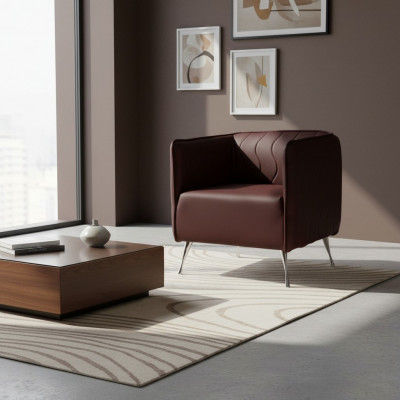Design-Lounge-Fauteuil Iesszëmmer-Lehnsëtz Relax-Polstersëtz Gastro-Fauteuil Stull