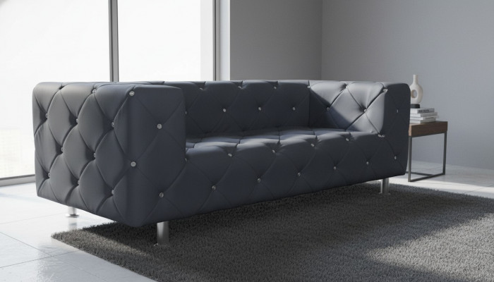 Daiersëtzegt Canapé Polster Design Sofa 3er Sëtz Sofa Sall Chesterfield Gro Nei