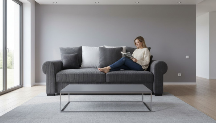 Schlofpsofa grouss xxl Lümmel Wunnzëimmer Couch 256cm Bettfunktioun Sofa