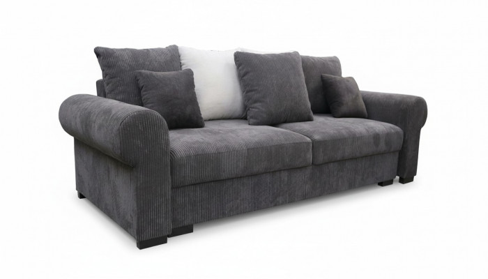 Schlofpsofa grouss xxl Lümmel Wunnzëimmer Couch 256cm Bettfunktioun Sofa