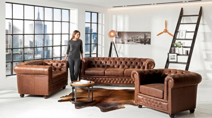 Sofagarnitur 3+2 Sëtzer Nei Set Design Sofas Polster Deko Couchen Lieder