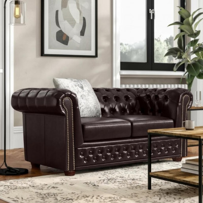 Design Canapé Zweisëtzer Couch Chesterfield Polster Set Garnitur Lieder Textil Nei