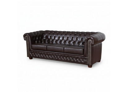 Dräisëtzer Canapé Polstersdesign Sofa 3-Sëtz Couche Salonszëmmer Brong Luxus