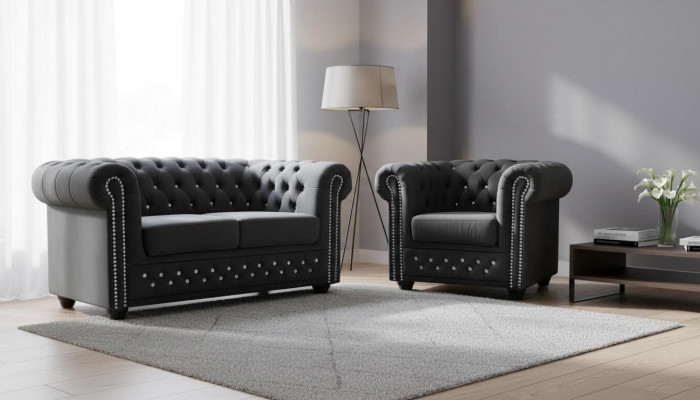 Sofasett 2+1 Sëtzer Sofa Sëtz Couch Polster Garnitur Modern Couchen Nei