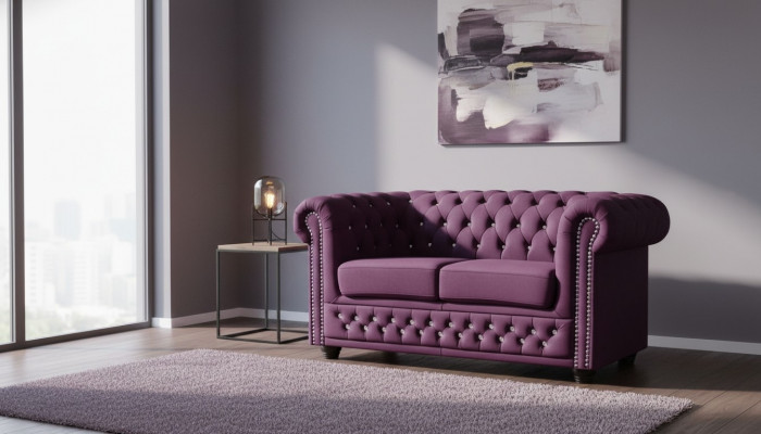 Chesterfield Sofagarnitur 2+1 Sëtzer Design Couch Sofa Garnitur Set Nei