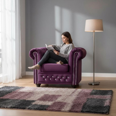 Sessel Club Lounge Designer Lehn Stull gepolstert Canapé 1-Plaz Fernsehsëtz Textil Nei