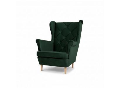Chesterfield Sëtz Fernseh Couch 1 Sëtz Sofa Stoff Textil Ohrensessel