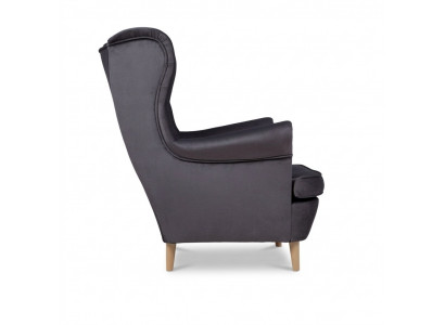 Chesterfield Héierstull Sessel Canapé Sofa Polster Sëtz Lounge Relax Grau