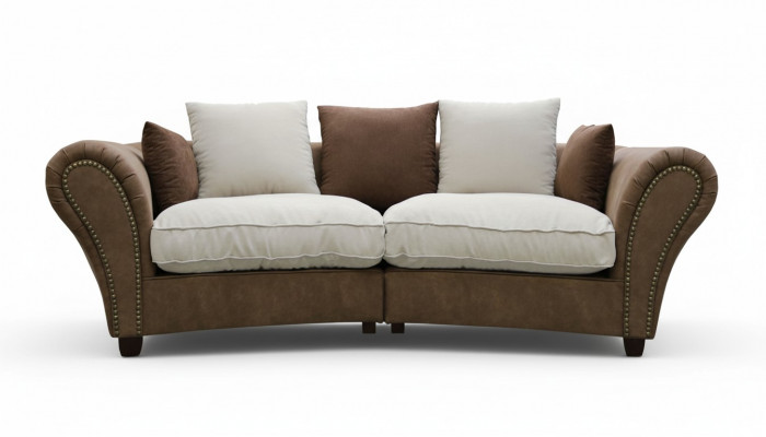 Sofa 4 Sëtzer Stoffsofa Luxus Couch Couchen grouss Polster Lümmel 265cm