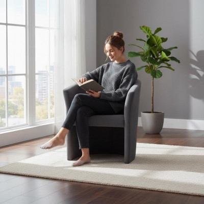 Clublounge Designsessel Léin Stull Gepolstert Sofa 1 Plaz Fernsehsessel Schwarz