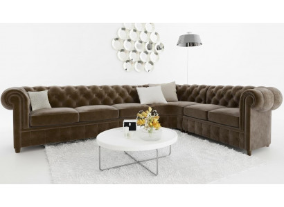 Chesterfield Canapé Wunnlandschaft Eckssofa Garnitur Eckssofa Eckgarnitur