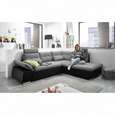 Eckcouch L-Form Sofa Couchen Design Polster Modern Lieder Textil Bettfunktioun