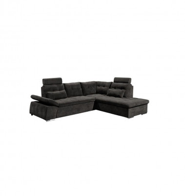Ecksofa L-Form Sofa Canapé Design Polster Modern Textil Schlofffunktioun Stoff