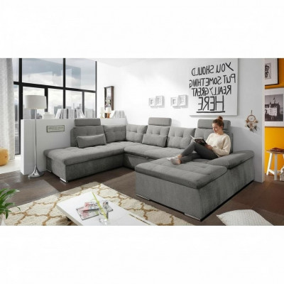 Eckcouch U-Form Couch Wunnlandschaft Garnitur Schlofffunktion Polstersdesign
