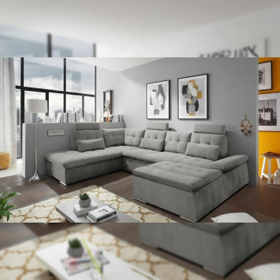 Eckcouch U-Form Couch Wunnlandschaft Garnitur Schlofffunktion Polstersdesign