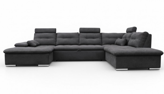Eckcouch U-Form Couch Wohnlandschaft Garnitur Stoff Couchen Bettfunktion Schlof