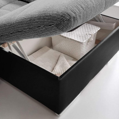 Eckcouch Stoff U-Form Schloffunktion Canapé Design Polster Textil Lieder Eck