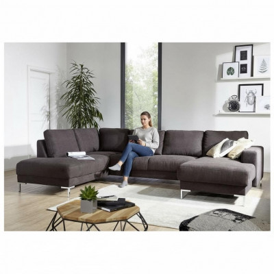 Wunnlandschaft Ecksofa U-Form Couch Sëtz Polster Set Garnitur Modern