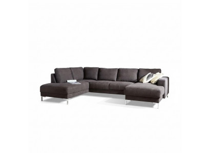 Wunnlandschaft Ecksofa U-Form Couch Sëtz Polster Set Garnitur Modern