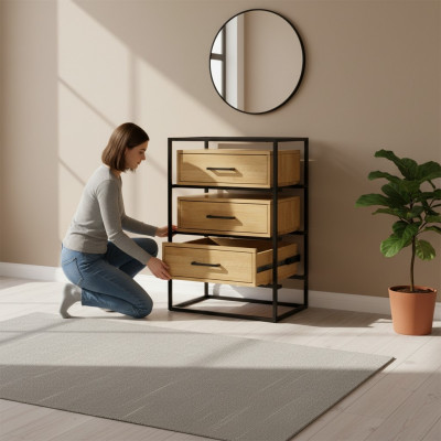 Designer Loft Kommode Kommode Schaf Sall Regal Luxus Metall Kommoden