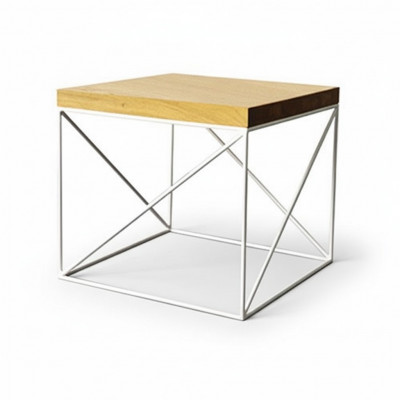 Bäistelltisch Couchtisch Echt Holz Massiv Miwwelen Eech 55x55cm Nei Stillen