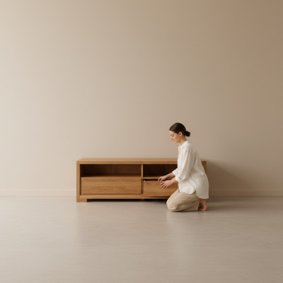 Luxus Sideboard TV Lowboard RTV Schaf Tablett Wunnzëmmer Holz Klassesch Nei