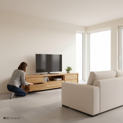Design RTV TV Anrichte Kommode Side Low Schaf Regal Luxus Wunnzëmmer Board