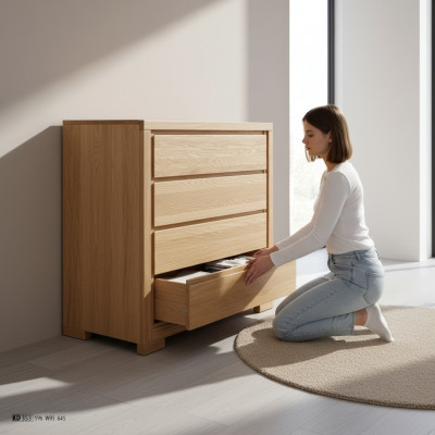 Holz Design Kommoden Kommode Schaf Héichschaf Anrichte Tiräng Schief