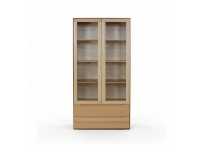 Klassesche Vitrinenschaf Vitrin Handaarbecht Vollholzschaf Holzschief