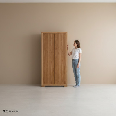 Kleeder Schaf Designer Kleederskäff Massiv Holz Handaarbecht Schäff Miwwel