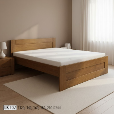 Holzbett Echt Holz Bett Biedem Hotel 200x200 Stil Massiv Miwwelen Schlofzëmmer