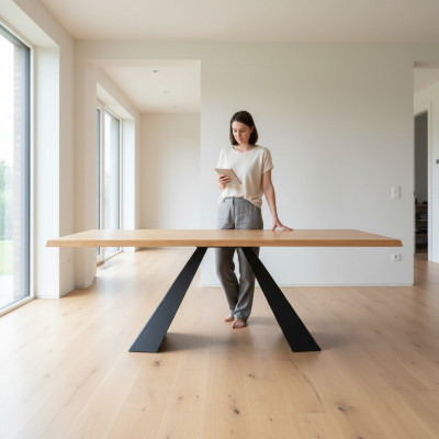 Iessdësch Bespriechungsdësch Büro Design Holz Konferenzdësch Nei Vollholz Miwwelen