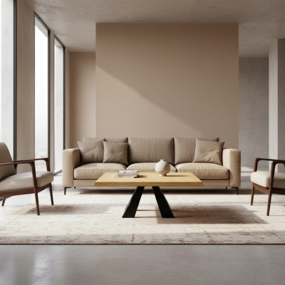 Couchtisch Canapé Dëscher Canapé Nidderdësch Eechte Holz Massiv Miwwelen 100x60cm