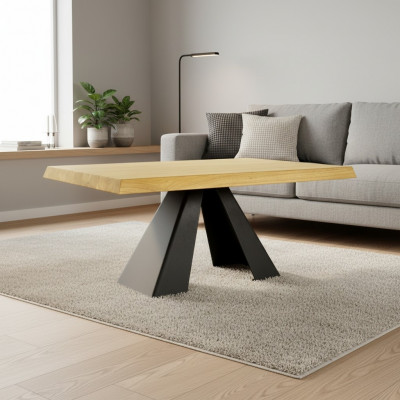 Design Couchdësch Wunnzëmmertisch Sofa Dësch Bäistelltisch Massiv Volholz Holz
