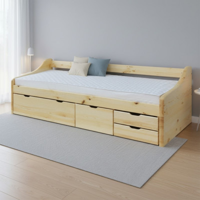 Holzbett Massivt Holz Bett Better Schlofzëmmer Hotel 90x200 Stil Massiv Miwwelen
