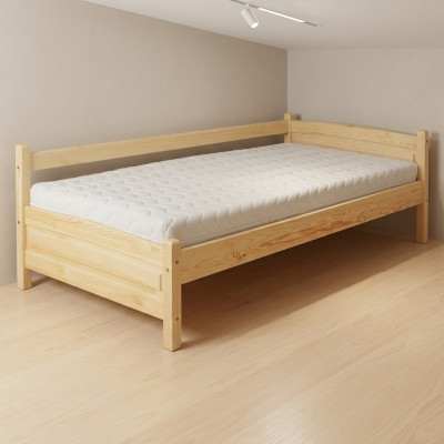 Massivholzbett Kiefer Holz Bettgestell 90x200 Vollholz Handaarbecht Neien Gästebett