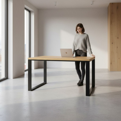 Iessdësch Dësch Grupp Iesszëmmer Wunnzëmmer Vollholz Miwwelen Holz Handaarbecht